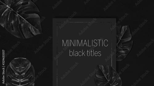 Adobe Stock - Minimalistic Black Titles - 329633357