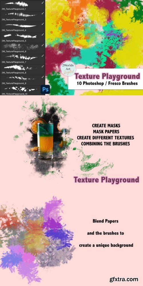 Texture Playground Photoshop Brushes