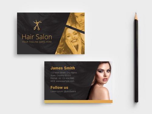 Adobe Stock - Hair Salon Business Card Layout - 331024357