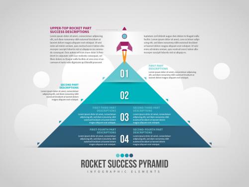 Adobe Stock - Rocket Success Pyramid Infographic Layout - 331259131