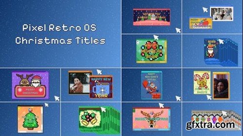 Videohive Pixel Retro OS Christmas Titles 49603883