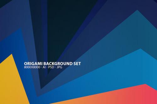 Origami Background Set