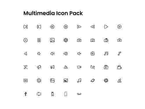 UIHut - Multimedia Icon Pack Line - 16942