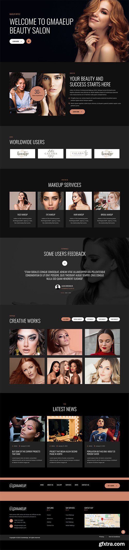 Themeforest Gmaakeup - Makeup Artist WordPress Theme