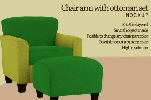Deeezy - Chair Arm with Ottoman Mock-up