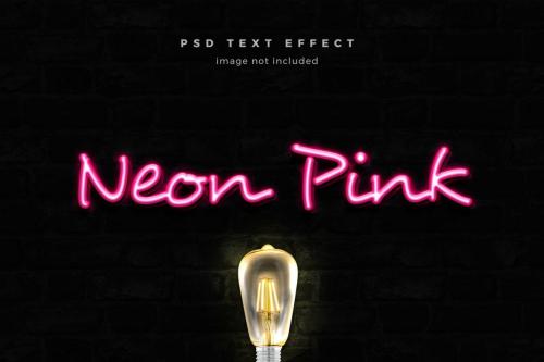 Deeezy - Neon Pink 3d text effect template