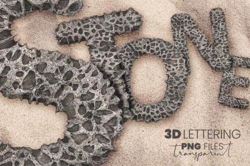 Deeezy - Porous Stone 3D Letters