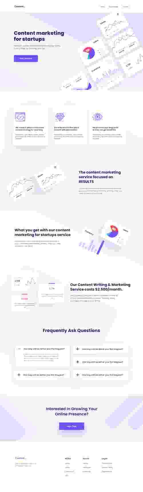 UIHut - Content Marketing Landing Page - 144