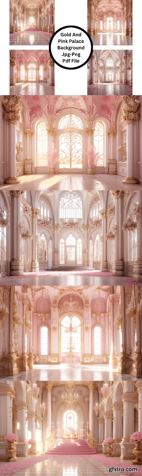Gold and Pink Palace Background
