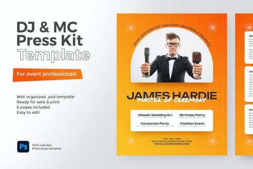 Event DJ & MC Press Kit and Resume Template