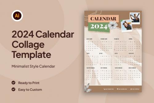 2025 Calendar Collage Template