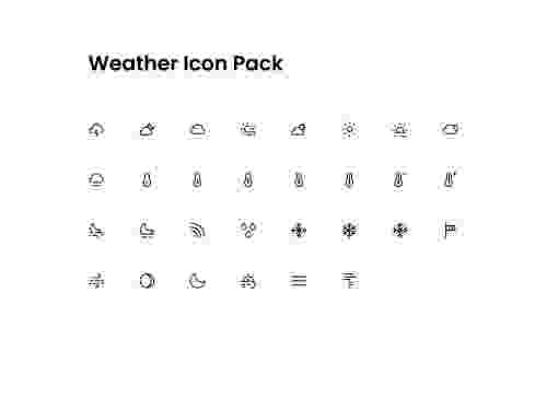 UIHut - Weather Icon Pack Line - 16932