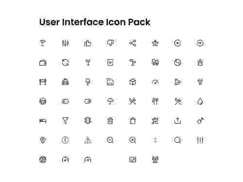UIHut - User Interface Icon Pack Line - 16935