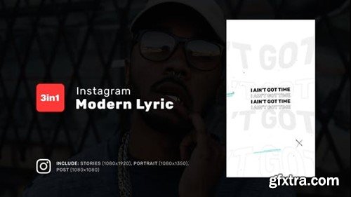 Videohive Modern Lyric - Instagram Stories, Portrait, Square 49617470
