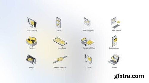 Videohive Technologies - Isometric Icons 49555574