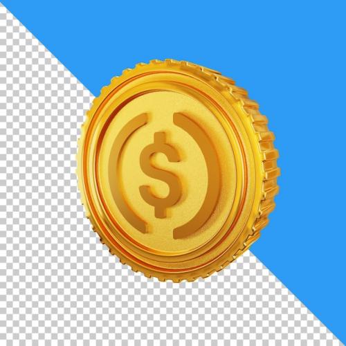 Cryptocurrency Gold Coin Pack 3d Icon