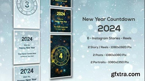 Videohive New Year Countdown 2024 - Instagram Stories 49704213