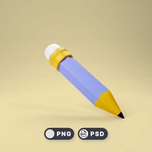 3d Pencil Psd
