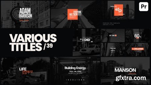 Videohive Various Titles 39 49662813