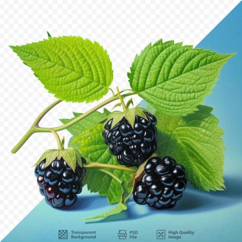 A Picture Of A Blackberry And A Leaf With A Green Leaf.