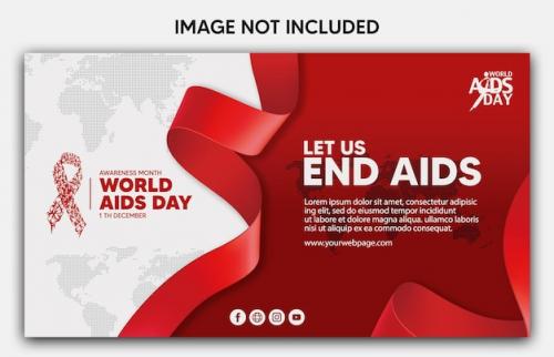 Free Psd Aids Day Awareness Landing Page Template