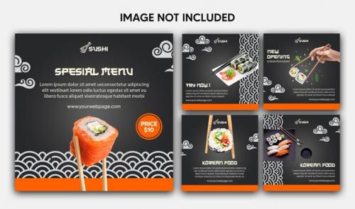 Free Psd Sushi Restaurant Social Media Post Template
