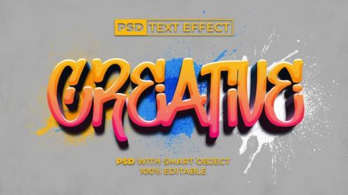 Creative Text Effect Graffiti Style Editable Text Effect