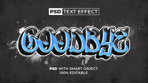 Goodbye Text Effect Graffiti Style Editable Text Effect