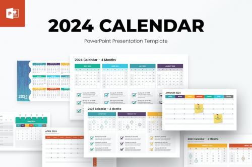 2024 Calendar PowerPoint Template