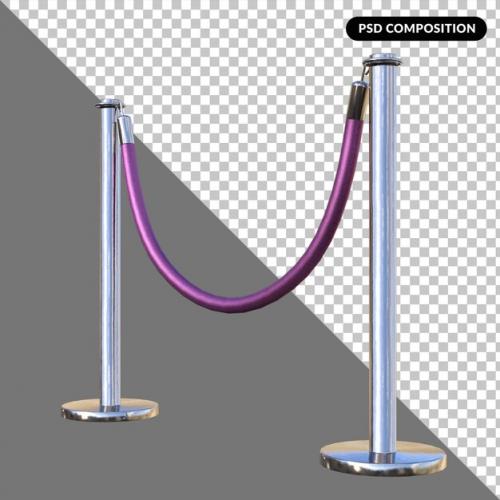 Stanchion Isolated 3d