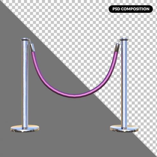 Stanchion Isolated 3d