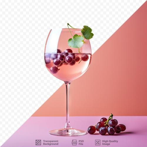 Decorated Cocktail Served In A Wine Glass