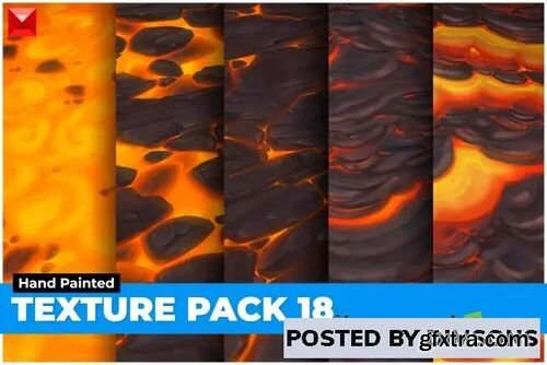 Lava Texture Pack 18 Hand Painted v1.0