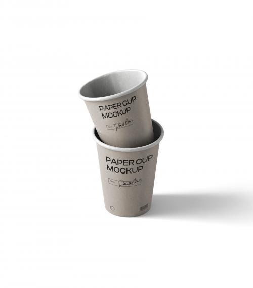 Creatoom - Paper Cups Mockup V4 Isometric