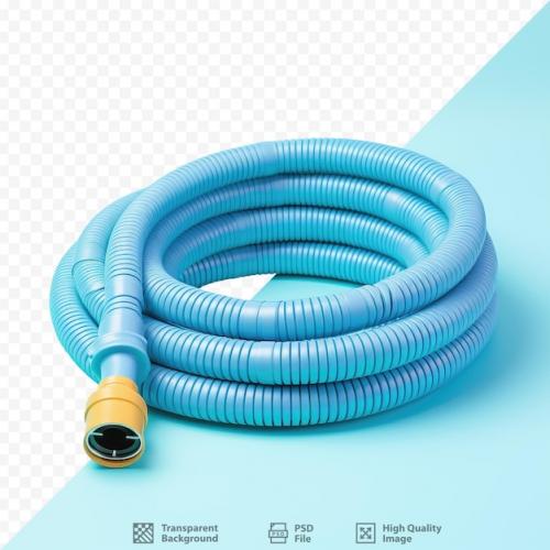 Flexible Hose And Electric Cable On Transparent Background