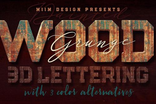 Deeezy - Grunge Painted Wood - 3D Lettering