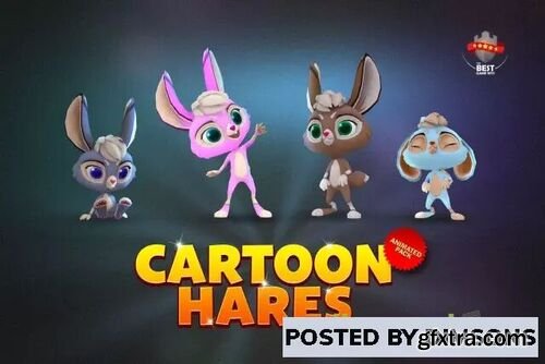 Cartoon hares animated pack v1.0