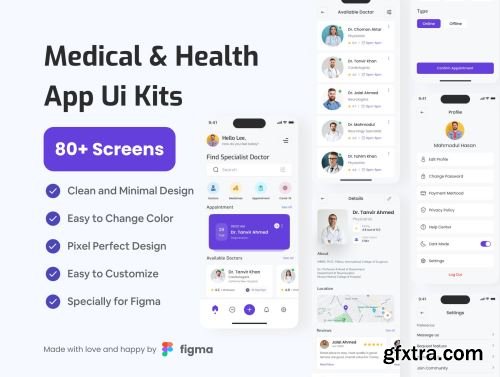 Medical & Health App Ui Kit Ui8.net