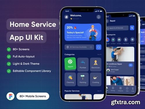 Home Service App Ui Kit Ui8.net