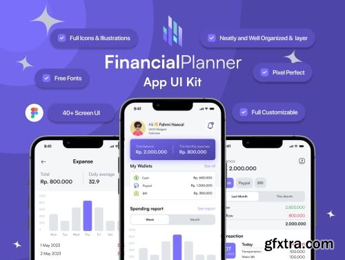 FinancialPlanner - Financial Planner App UI Kit Ui8.net