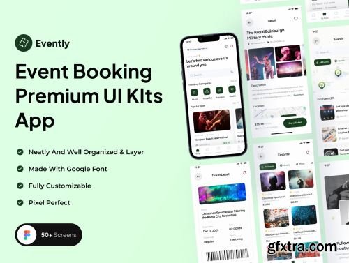 Evently - Event Booking Premium UI KIts App Ui8.net