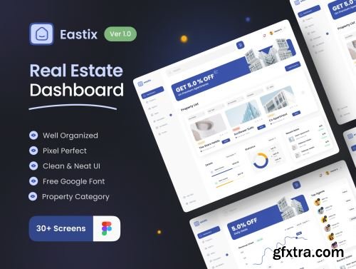 Eastix - Real Estate Dashboard UI KIT Ui8.net