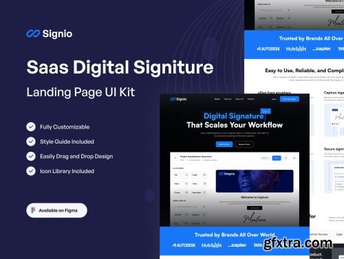 SaaS Digital Signature - Landing Page Ui8.net