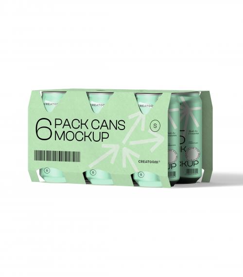 Creatoom - Pack Cans Mockup V6 Front View
