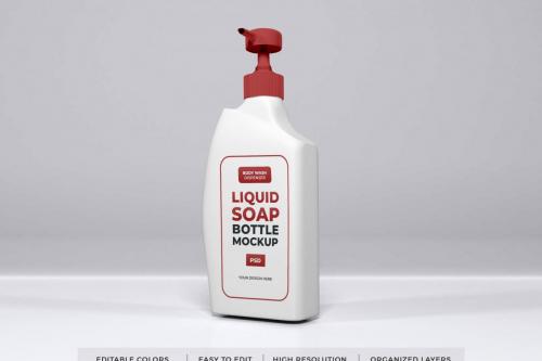Deeezy - Realistic Liquid Soap Bottle Packaging Mockup