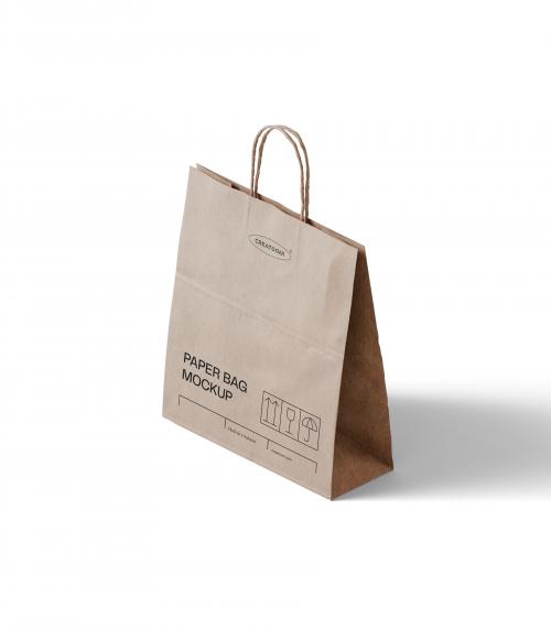 Creatoom - Paper Bag Mockup V17 Isometric