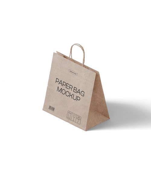Creatoom - Free Paper Bag Mockup V20 Isometric
