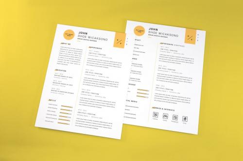 Deeezy - Realistic Letter Sized CV Mockup Template