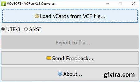 VovSoft VCF to XLS Converter 3.0 Multilingual