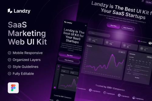 Landzy - Saas Marketing Website UI Kit